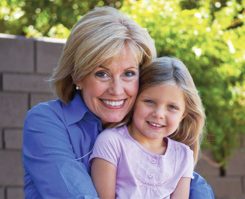 grandmother and granddaughter