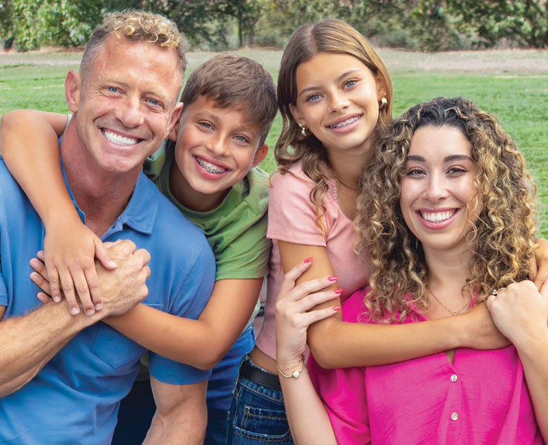 mother, father, daughter and son